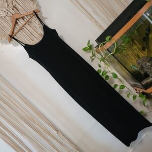 Jump Apparel Co. Black Velvet Maxi Dress with Slit